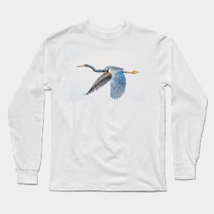 Tri colored heron Long Sleeve T-Shirt